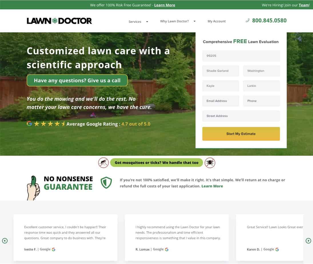 Lawn Care Landing Page